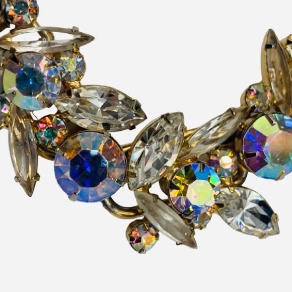 Vintage Juliana Clear and AB Rhinestone Link Bracelet - Picture 4 of 5